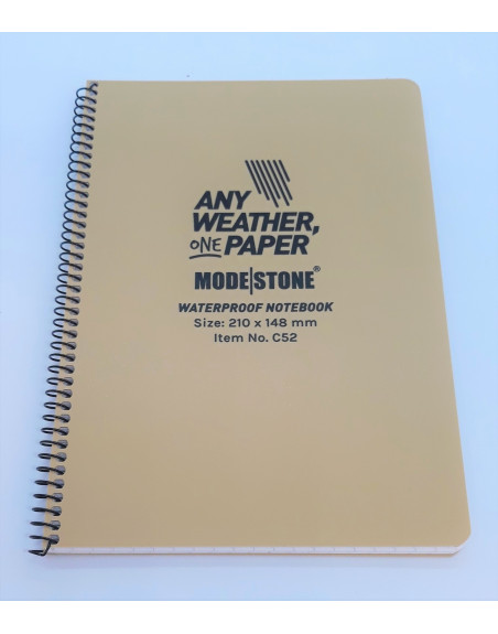 LANCER - Field Cover A5 med MODESTONE Waterproof Notebook A5