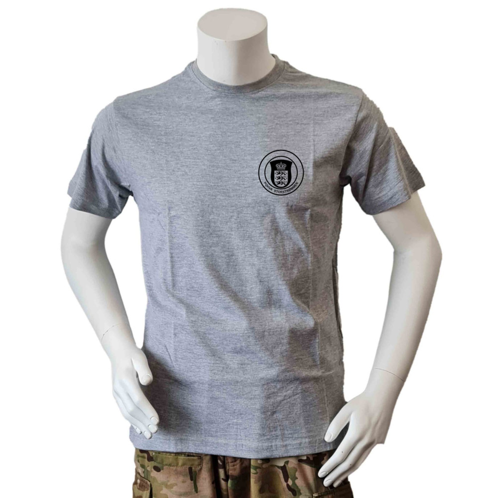 LANCER - T-shirt, m. POHVK STORSTRØMMENs Enhedsmærke, Grå