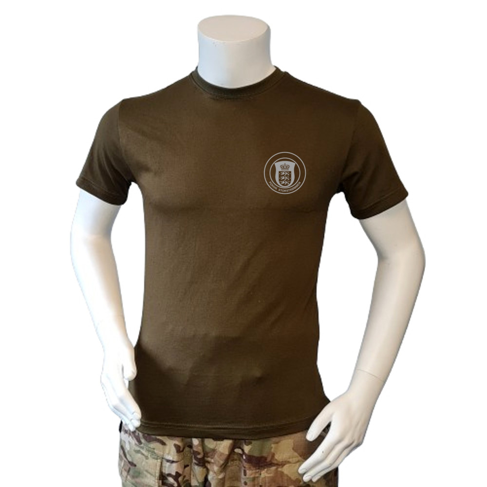 LANCER - T-shirt, Oliven m. POHVK Storstrømmen, tryk på bryst
