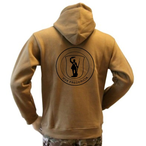 LANCER - Hoodie, Coyote m. HVK Fredericia, tryk på ryg