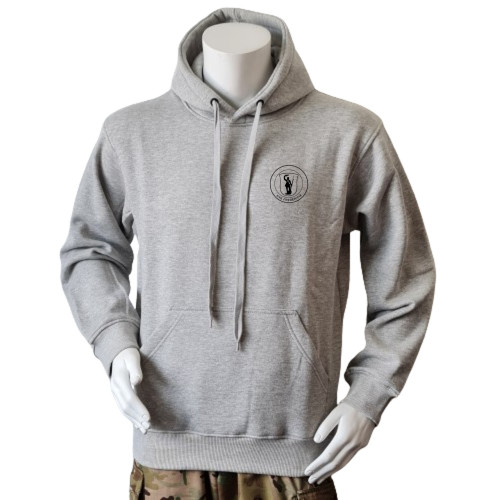 Lancer Hoodie, Grå med HVK Fredericia, tryk på ryg