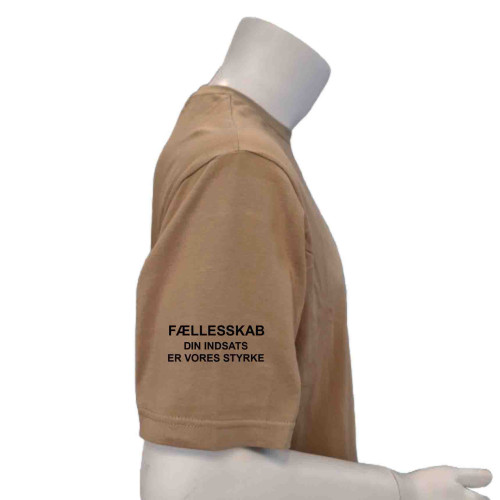 LANCER - T-shirt, MTS-Khaki m. HVK Fredericia, tryk på bryst