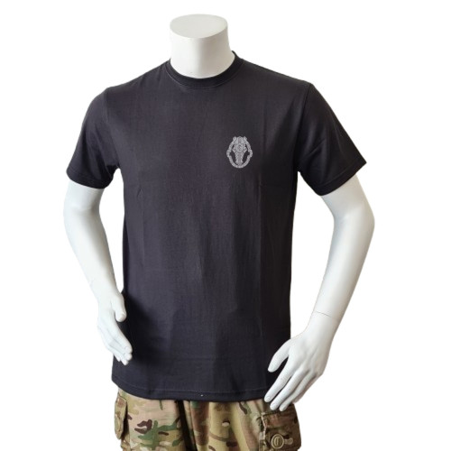 LANCER - T-shirt, Sort m. Gardehusarregimentets Regimentsmærke