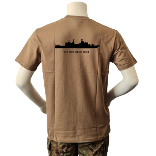 LANCER - T-shirt, MTS-Khaki m. HDMS Esbern Snare, tryk på ryg