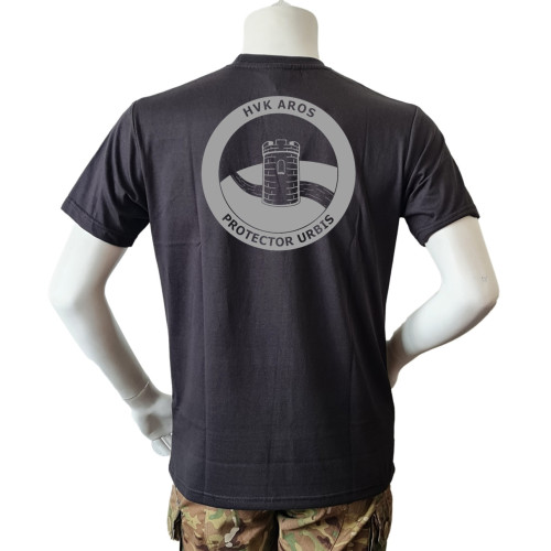 LANCER - T-shirt, Sort m. HVK AROS, tryk på bryst