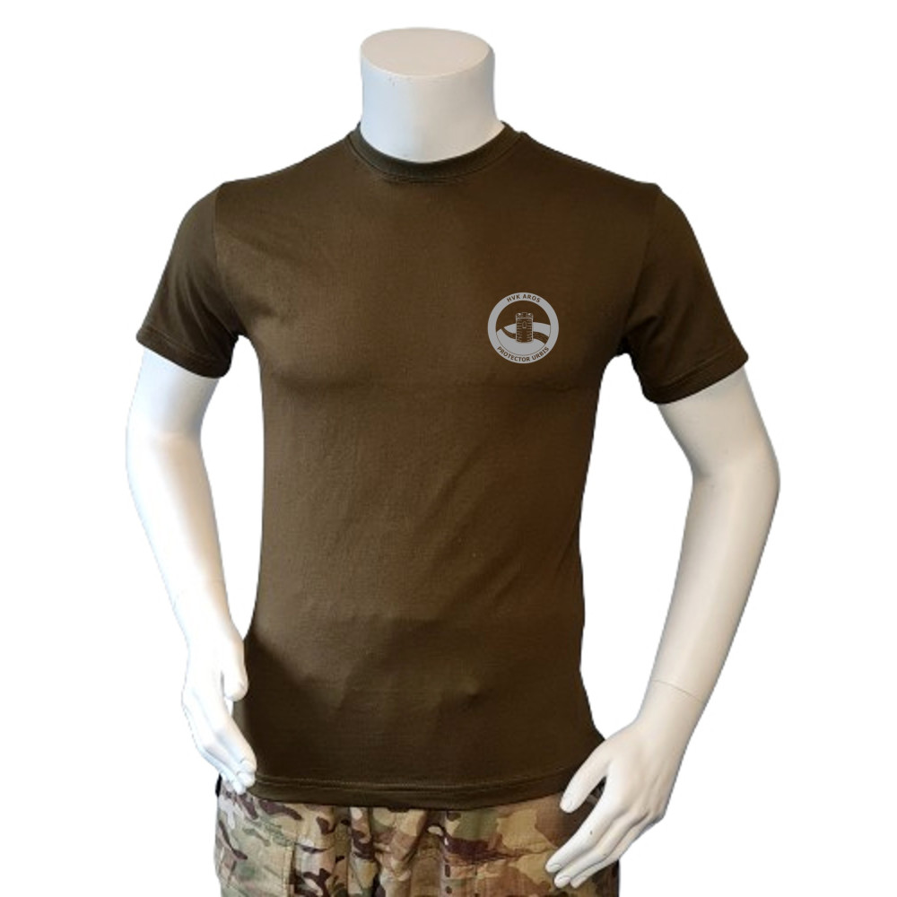 LANCER - T-shirt, Oliven m. HVK AROS, tryk på bryst