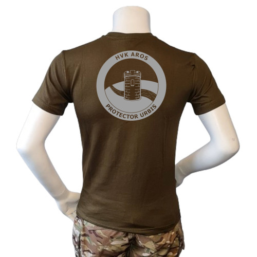 LANCER - T-shirt, Oliven m. HVK AROS, tryk på bryst