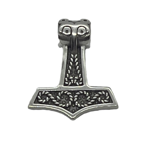 Thors Hammer, Vedhæng, Rhodineret Sterling Sølv Oxyderet (21 x 24 mm)