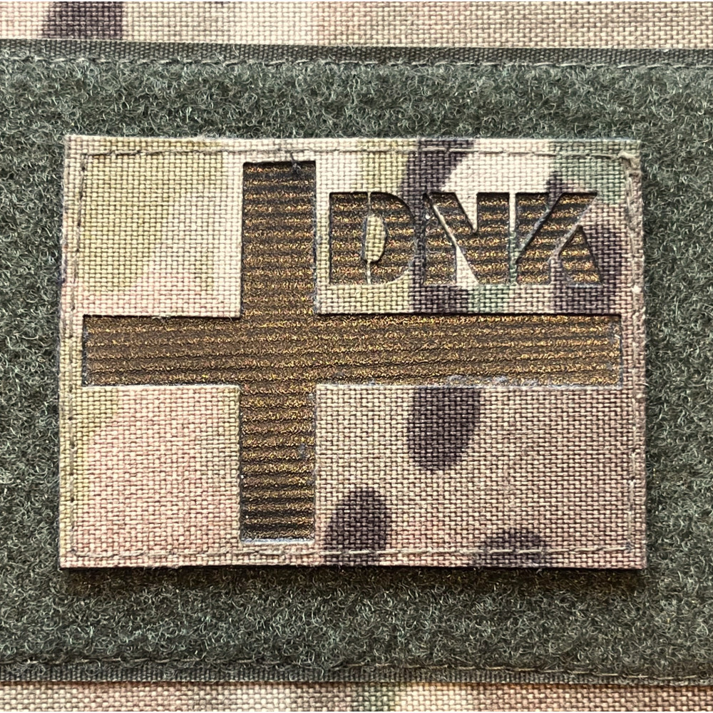 LANCER - Dannebrog DNK, Lasercut MultiCam på velcro
