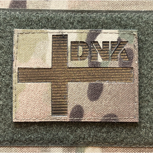 LANCER - Dannebrog DNK, Lasercut MultiCam på velcro