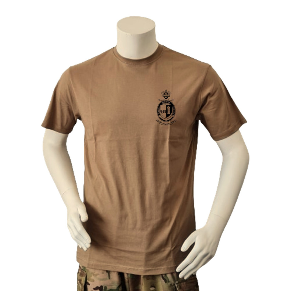LANCER - T-shirt, MTS-Khaki m. HVF 131 Esbjerg, tryk på bryst