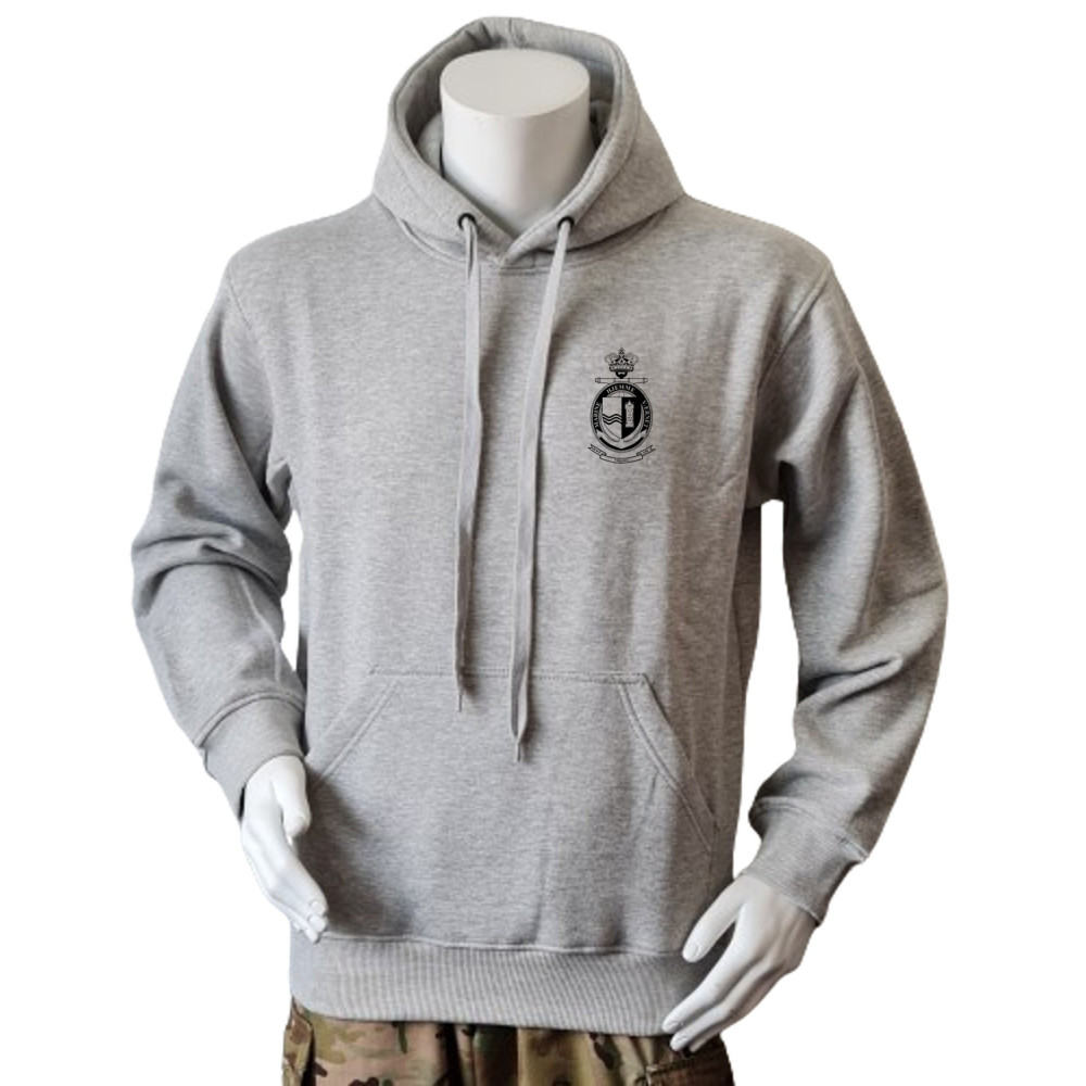 LANCER - Hoodie, Grå m. MHV 904 Lyø, tryk på ryg