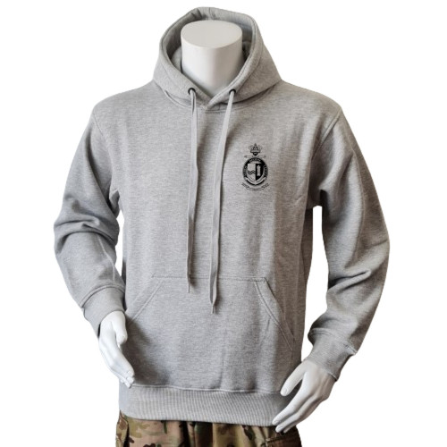 LANCER - Hoodie, Grå m. MHV 904 Lyø, tryk på ryg