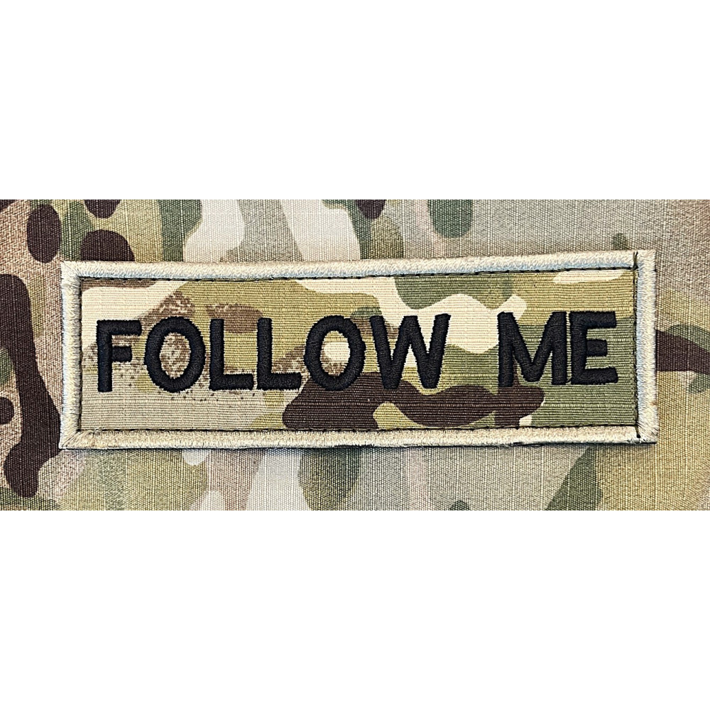 FOLLOW ME Patch (14x4,5cm), MultiCam på velcro