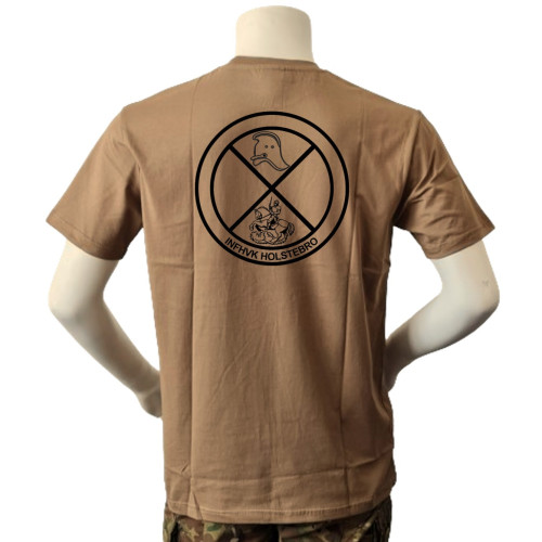 LANCER - T-shirt, Khaki with INFHVK Holstebro print on chest
