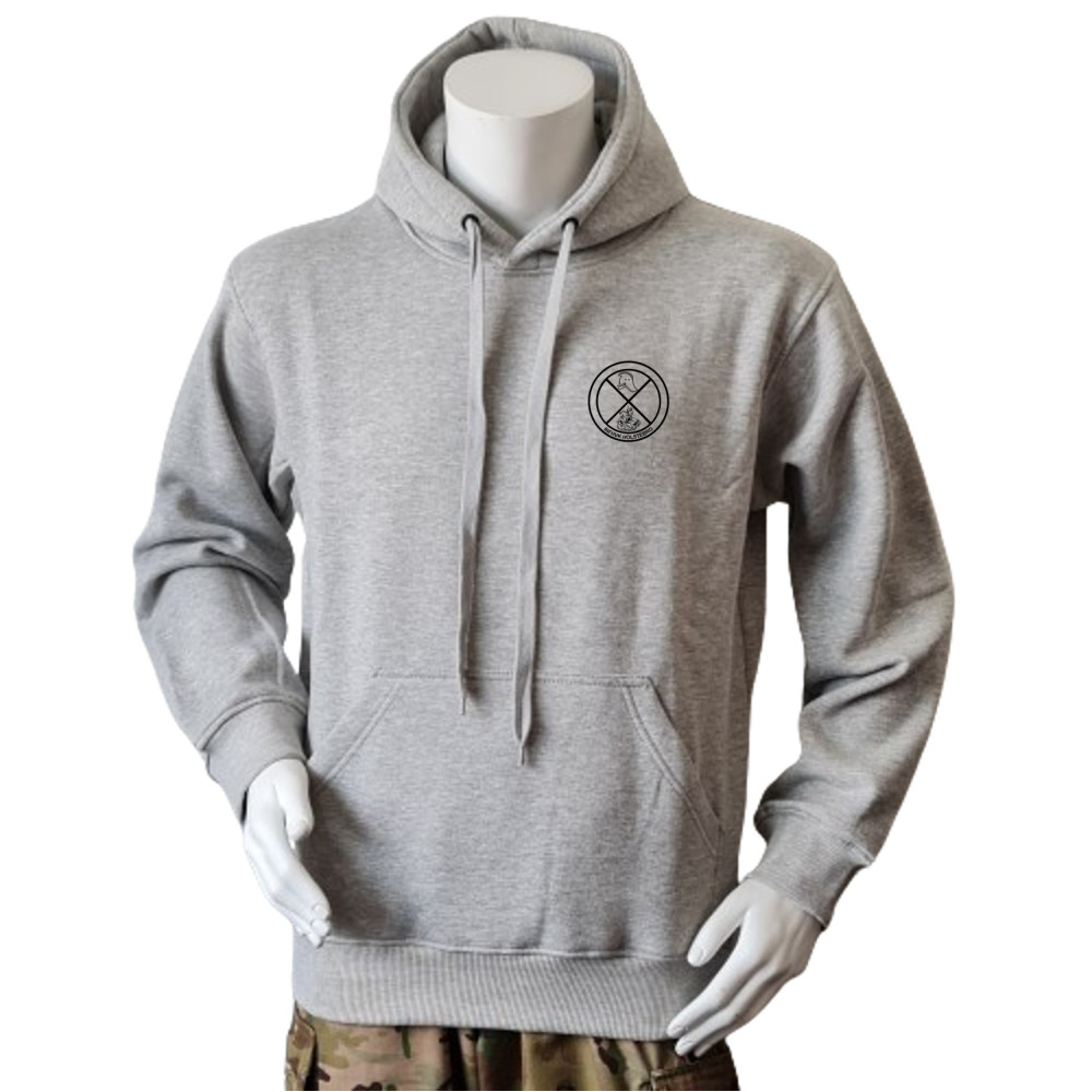Lancer - Hoodie, Grey with INFHVK Holstebro print on back