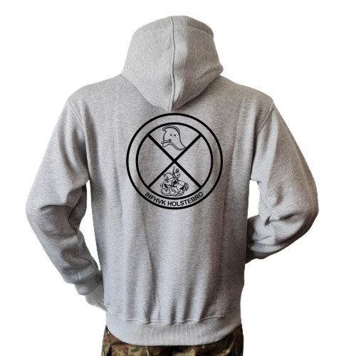 Lancer - Hoodie, Grey with INFHVK Holstebro print on back
