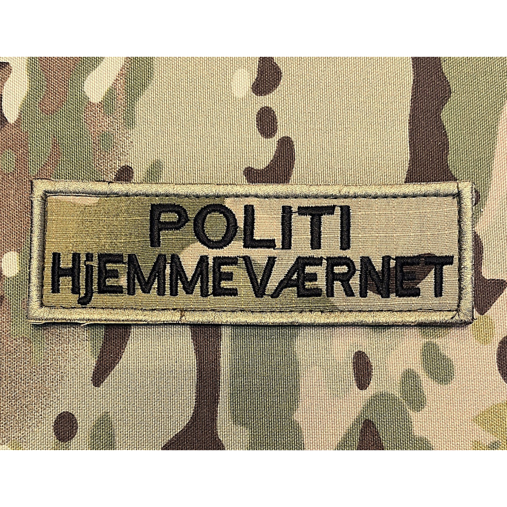 POLITIHJEMMEVÆRNET (DELT TEKST) patch, MultiCam on velcro, 14 x 4,5 cm