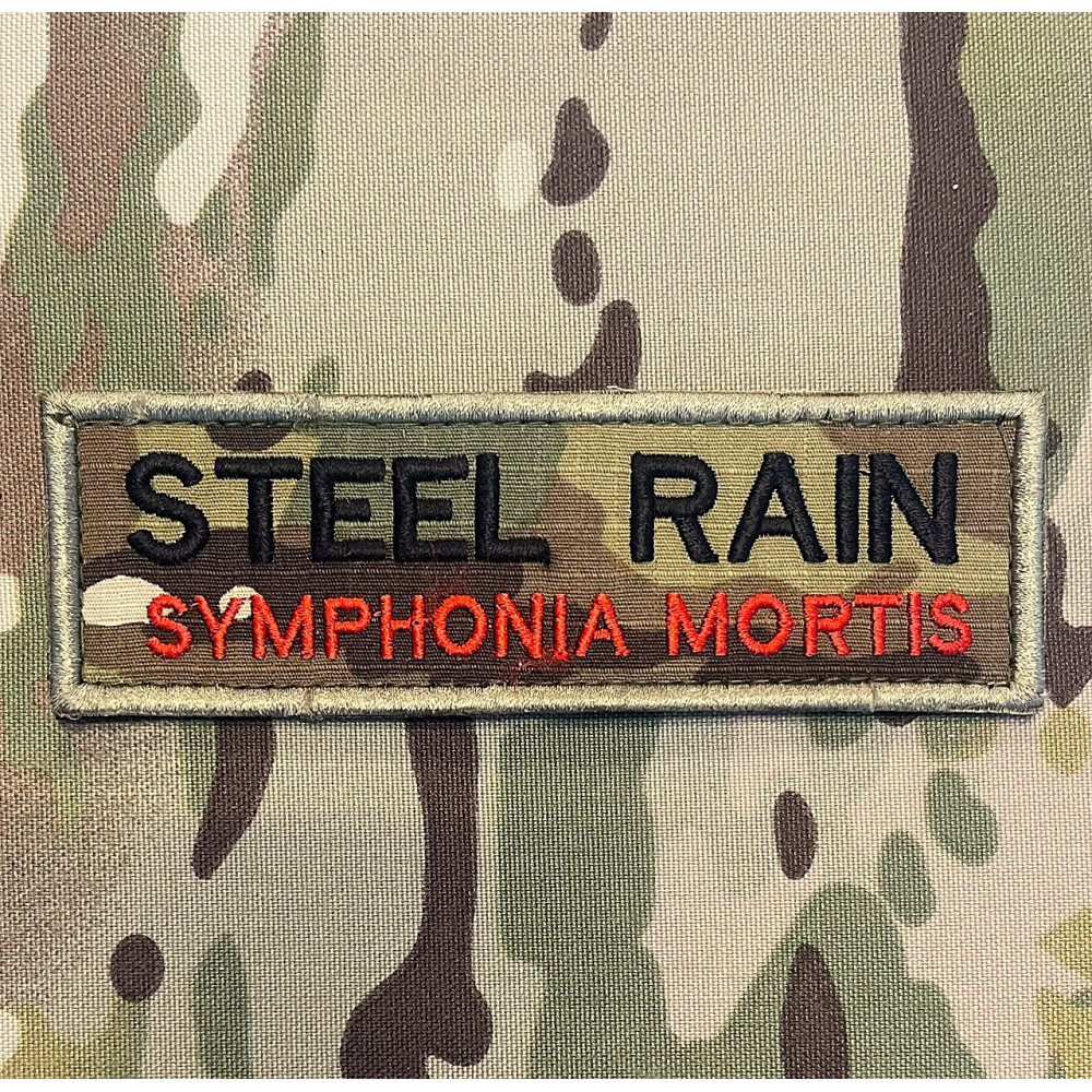 STEEL RAIN - SYMPHONIA MORTIS, MultiCam på velcro, 14 x 4,5 cm