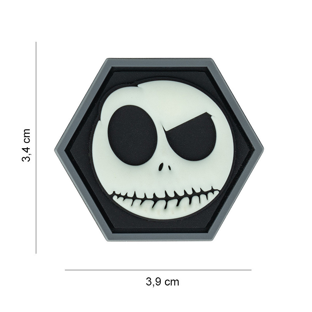 3D PVC Hexagon-smiley – selvlysende