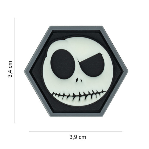 3D PVC Hexagon-smiley – selvlysende