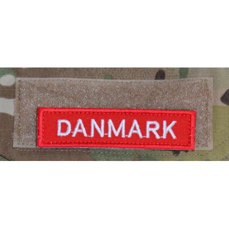 DANMARK - Rød/hvid på velcro