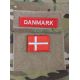 Danish Flag, small with Velcro, Red/white