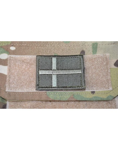 Dannebrog, small with Velcro, Green/olive
