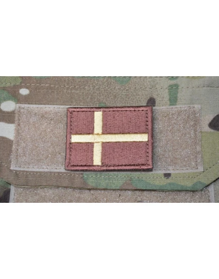 Dannebrog, lille med Velcro, Sand/Brun