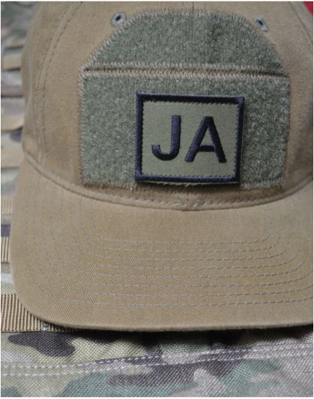 Patch til JA Hatten - Sort/Oliven - med velcro