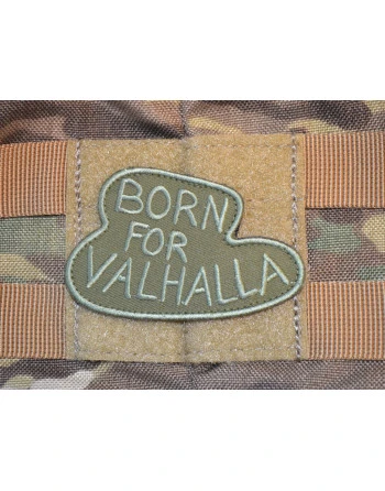 Born for Valhalla - Olivengrøn på velcro