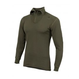 ACLIMA - Hotwool Polo W/Zip, oliven