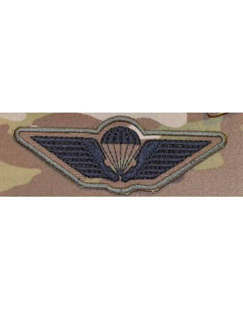 Danish Army Parawing, Iron-on, Black/MultiCam