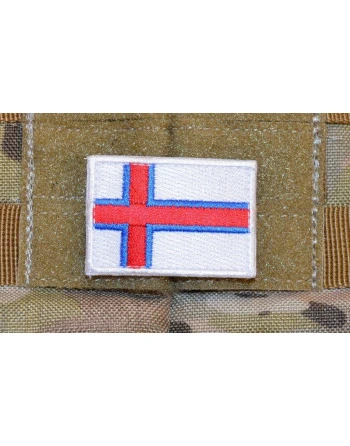 Merkið - Færøernes Flag på velcro