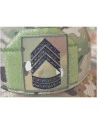Feltgradstegn Oversergent, Sort/MultiCam på Velcro