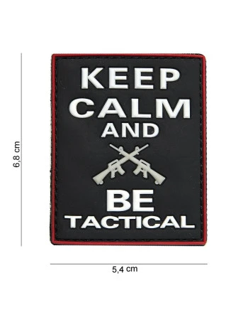 Keep Calm And Be Tactical 3D PVC Patch, Black