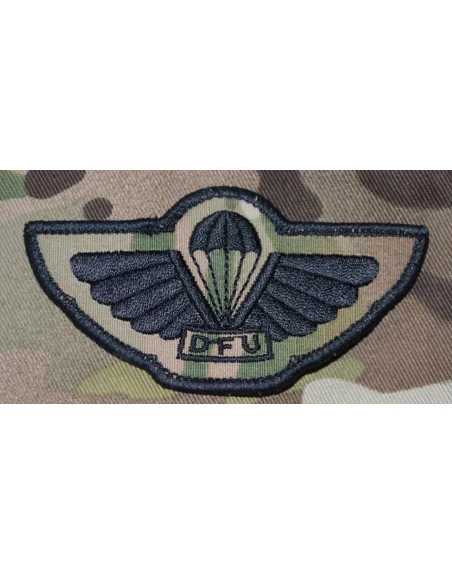 DFU Faldskærmsvinge, Sort/MultiCam, Iron On