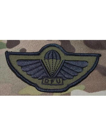 DFU Faldskærmsvinge, Oliven/sort, Iron On