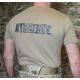 ParaWings T-shirt i MTS-Khaki, Sort vinge bryst/Airborne ryg