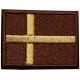 Dannebrog, small with Velcro, Sand/brown