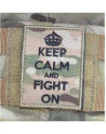 KEEP CALM and FIGHT ON Patch - MultiCam med velcro