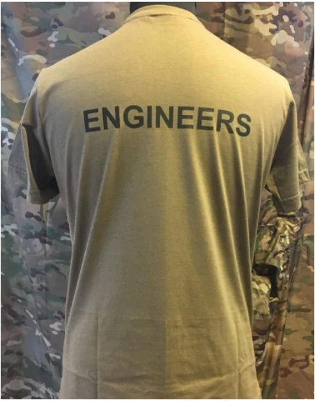 RAVEN - T-shirt, MTS-khaki - med ENGINEERS tryk