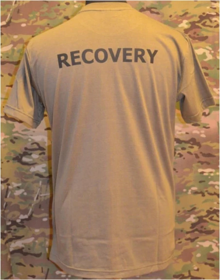 RAVEN - T-shirt, MTS-khaki - with RECOVERY print