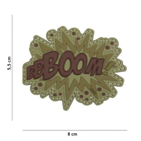 BOOM 3D PVC Patch, Brun