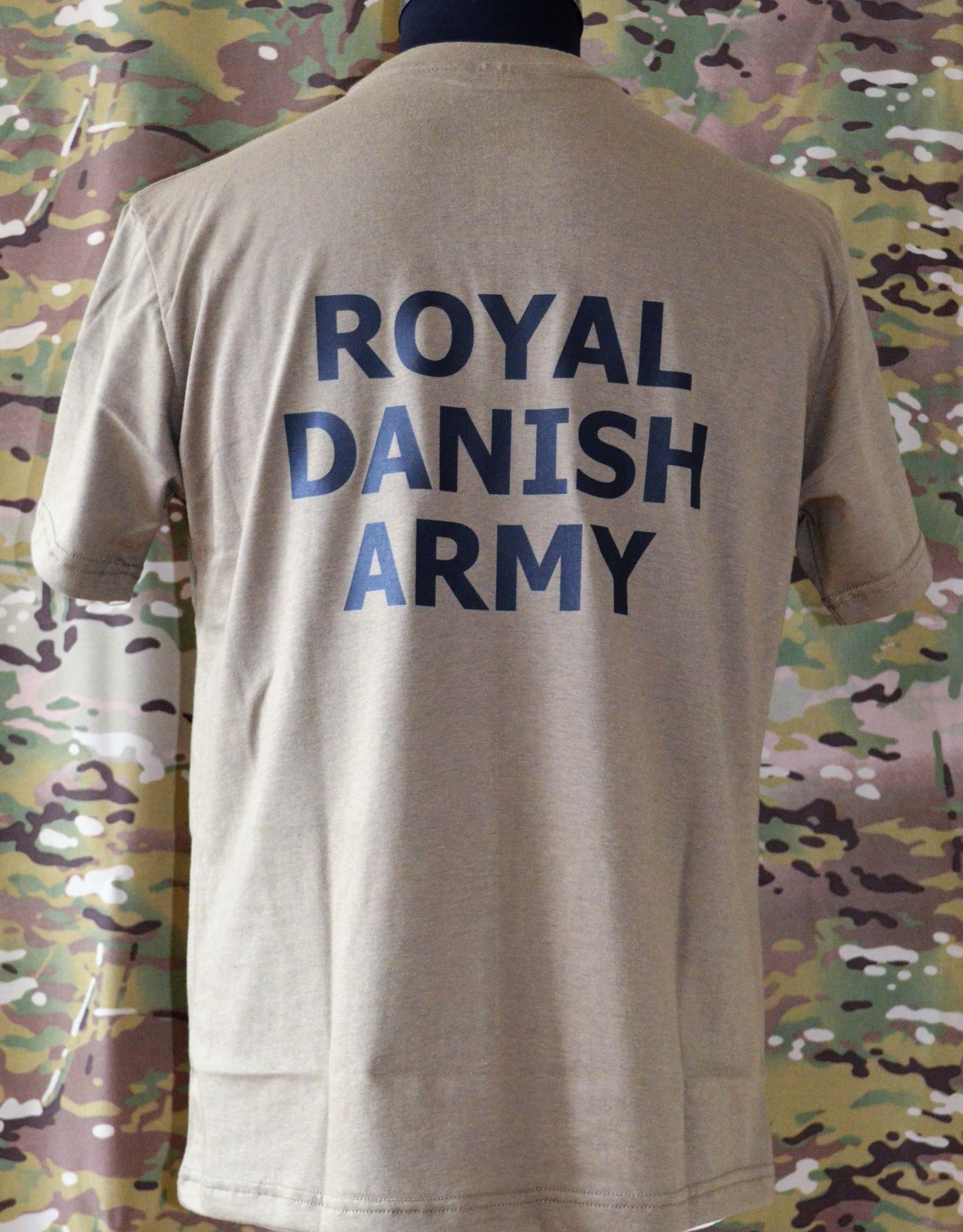 LANCER - T-shirt, MTS-khaki - med ROYAL DANISH ARMY tryk -