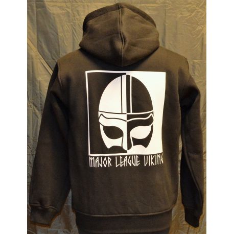 Major League Viking - Hoodie with Helmet, Black/white