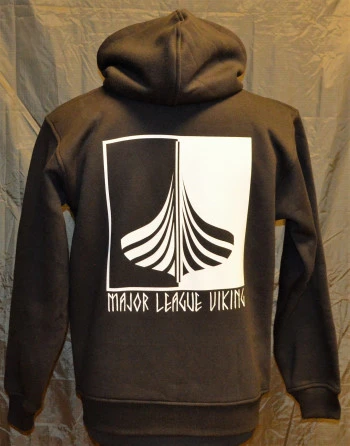 Major League Viking - Hoodie with Ship, Black/white