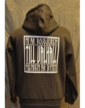 Major League Viking - Hoodie TIL VALHALL, Black/white