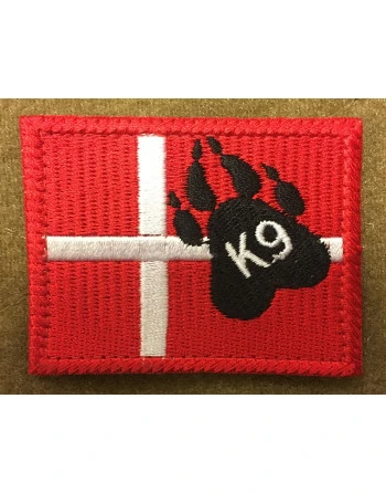 Dannebrog K9, big - On velcro