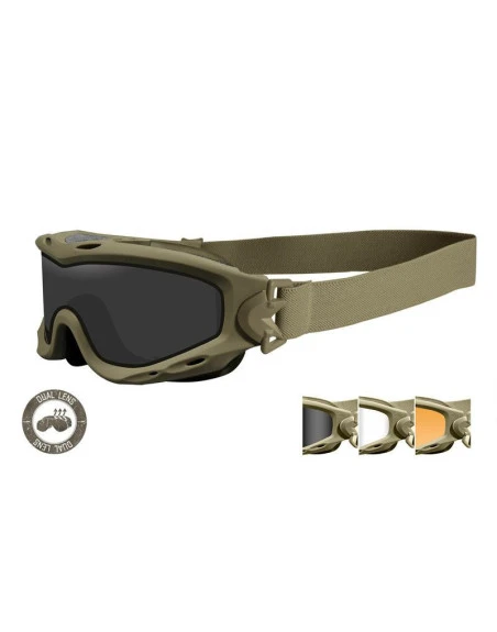 Wiley X - SPEAR Dual Smoke/Clear/Rust Tan Frame